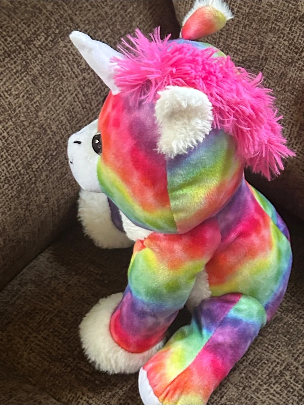 Rainbow Plush Unicorn Stuffed Toy - Multicolor. 14” Tall